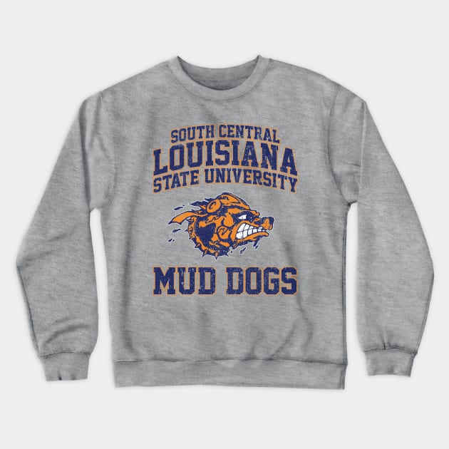 South Central Louisiana State University Mud Dogs (Variant) Crewneck Sweatshirt by huckblade